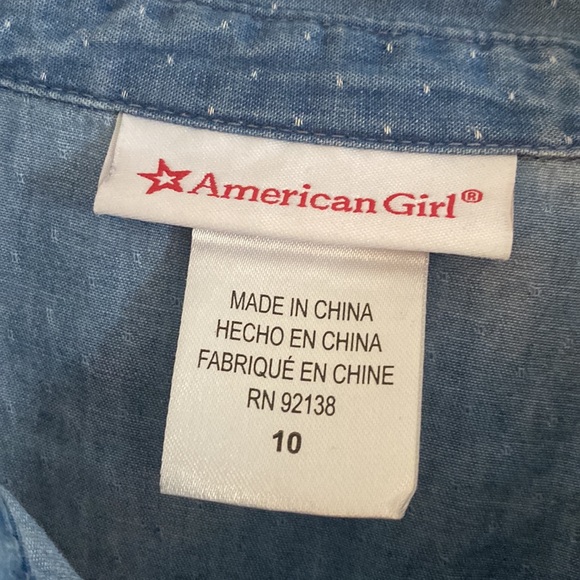 American Girl denim and eyelet dress - Picture 2 of 3